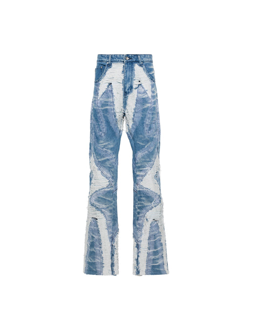 Who Decides War
Path distressed-effect wide-leg jeans