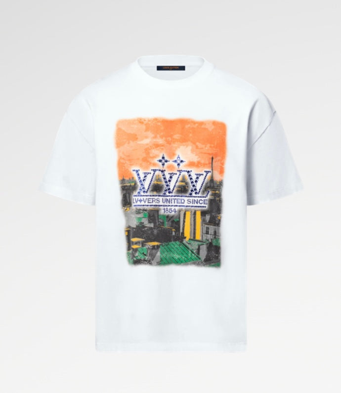 Louis Vuitton Embellished Graphic Cotton T-Shirt