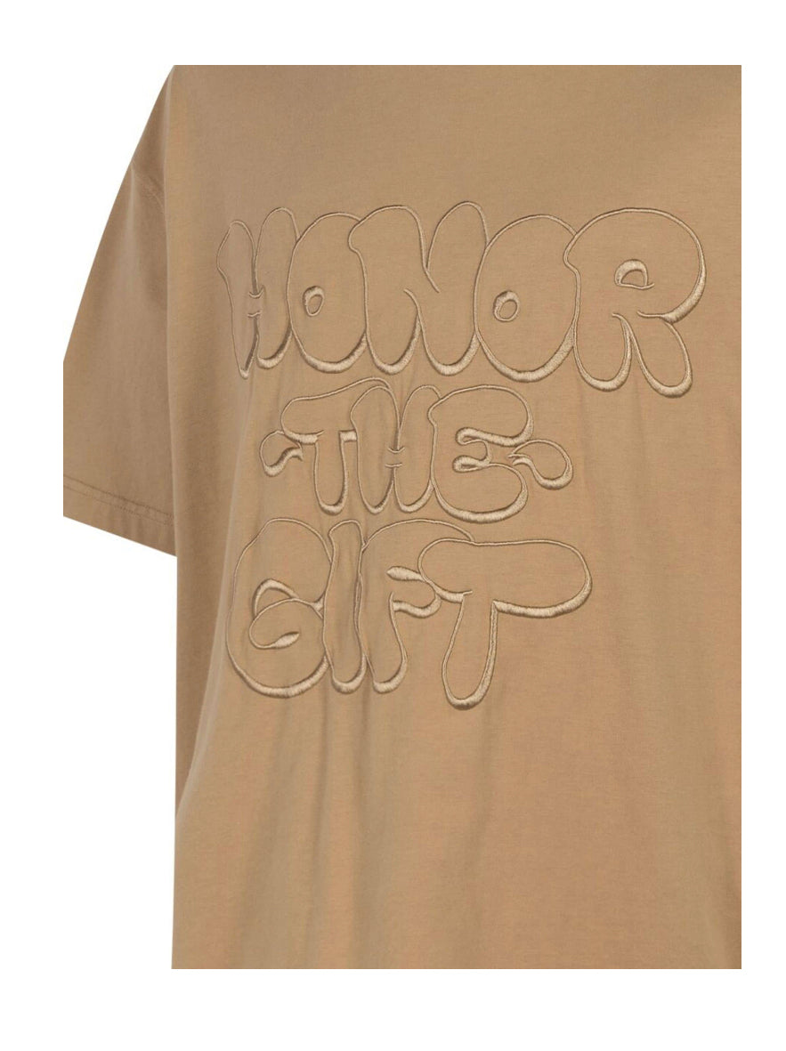 HONOR THE GIFT Amp’D up logo embroidered cotton T-shirt