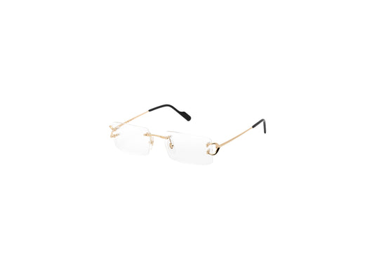 Cartier Eyewear rimless rectangle-frame glasses GOLD-GOLD