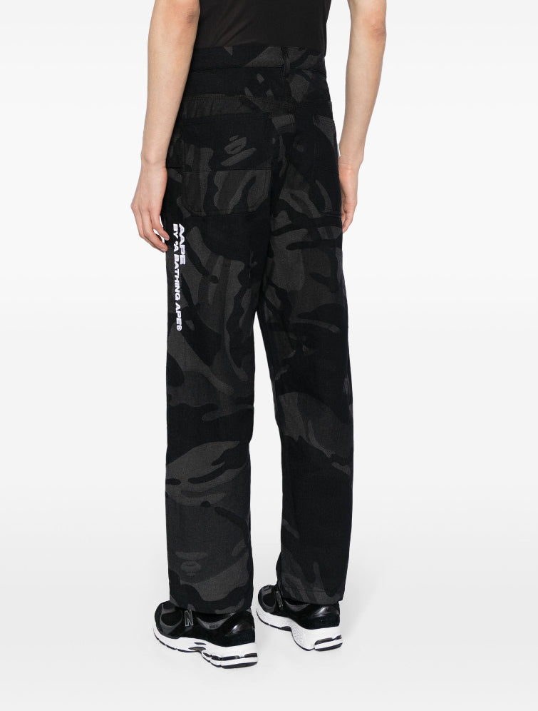 AAPE BY *A BATHING APE® Camouflage-pattern straight-leg jeans