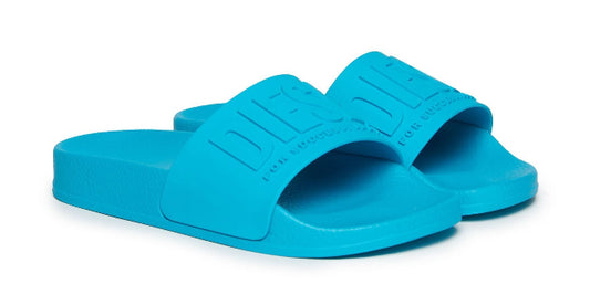 Diesel Kids Sa-Mayemi logo-embossed slides