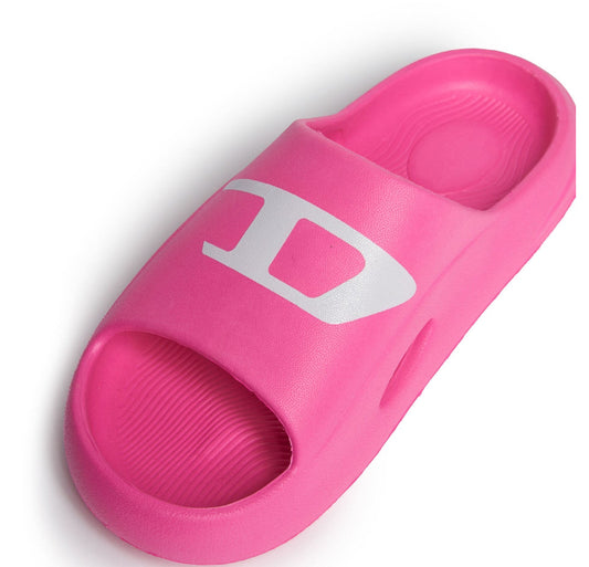 Diesel Kids logo-print chunky slides