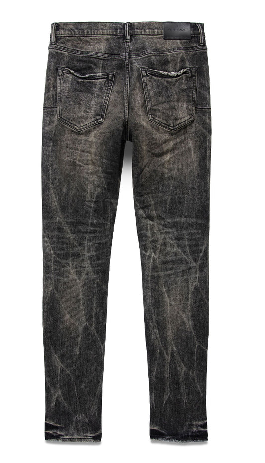 Purple Brand Acid-wash low-rise skinny jeans