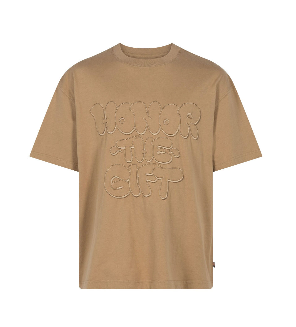 HONOR THE GIFT Amp’D up logo embroidered cotton T-shirt