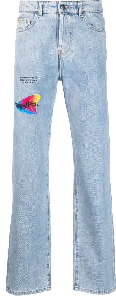 MSFTSrep Logo-patch straight-leg jeans