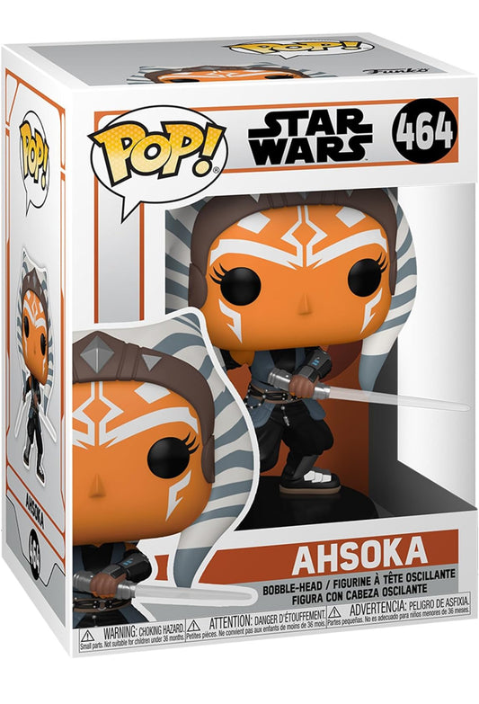 Funko Pop! Star Wars: The Mandalorian - Ahsoka with Lightsabers Vinyl Bobblehead