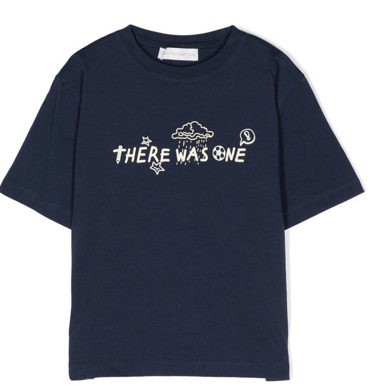 There Was One Kids logo-print cotton T-shirt