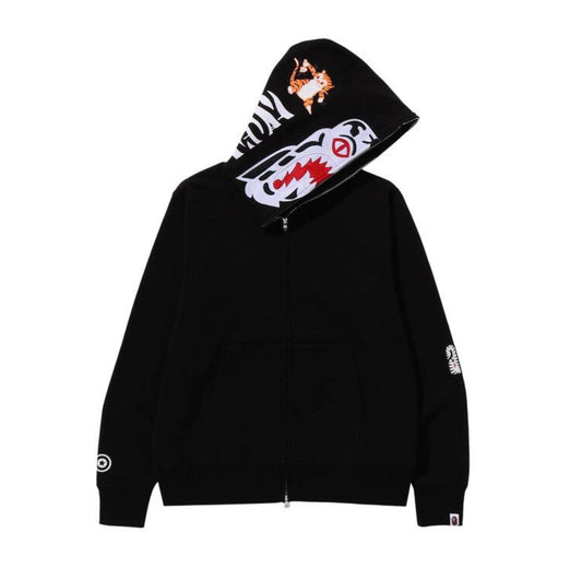 BAPE Tiger Full Zip Hoodie 'Black'