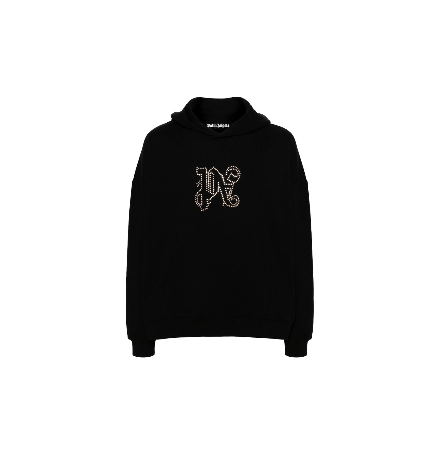 Palm Angels monogram-appliquê cotton hoodie