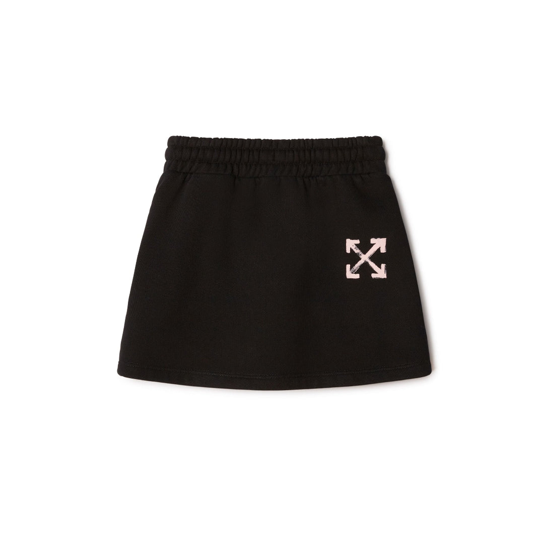 Off-White Kids Paint Script cotton miniskirt