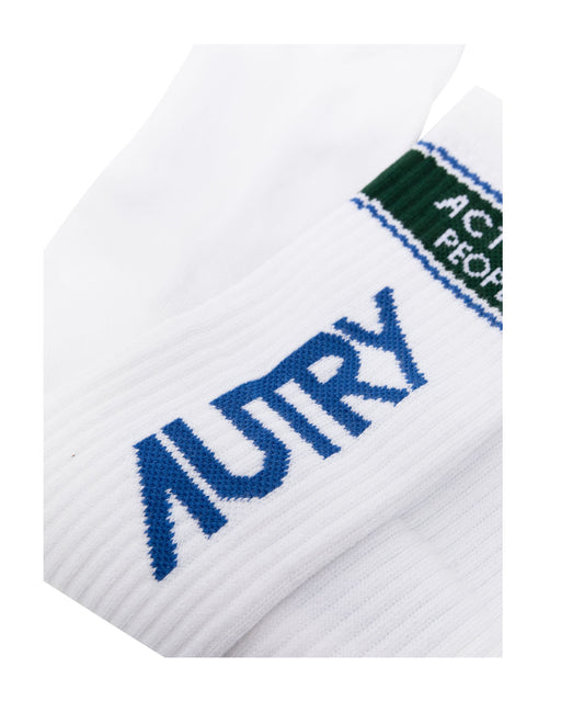 Autry logo -print ribbed socks
