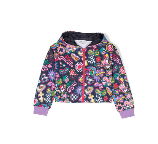 Marc Jacobs Kids Graphic-print zip-up hooded jacket