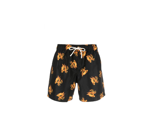 Palm Angels
Burning monogram-print swim shorts