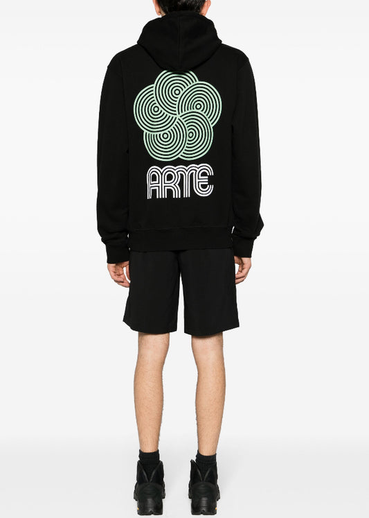 ARTE Hank Back Circle Flower cotton hoodie