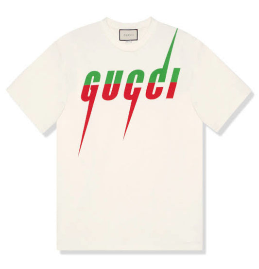 Gucci Blade Print White T Shirt