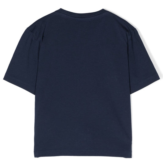 There Was One Kids logo-print cotton T-shirt