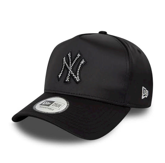 New York Yankees Mlb Satin Rhinestone 9forty E-frame Adjustable Cap