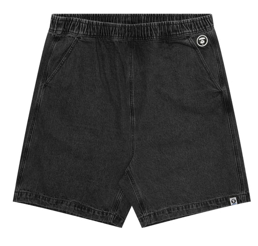 AAPE BY *A BATHING APE® Moonface-appliqué denim shorts