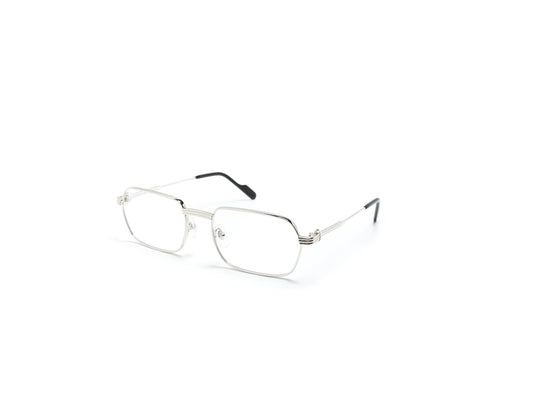 Cartier Eyewear polished rectangle-frame glasses SILVER-SILVER