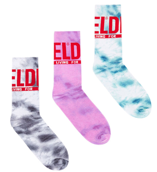 Diesel Marble-effect stretch-cotton socks (pack of three)