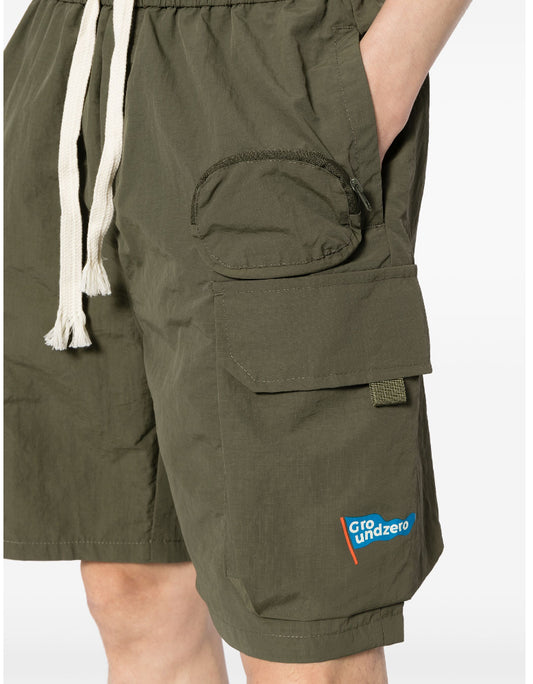 Ground Zero
Logo-print multiple-pockets cargo shorts