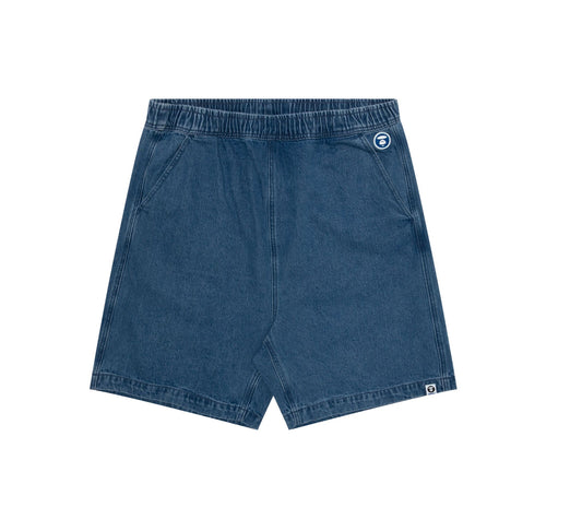 AAPE BY *A BATHING APE® Logo-embossed denim shorts