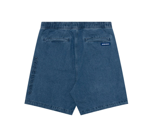 AAPE BY *A BATHING APE® Logo-embossed denim shorts