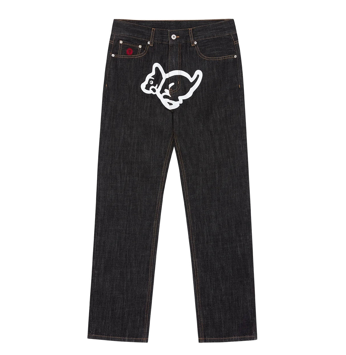 ICE CREAM RUNNING PUPPY DENIM trousers - BLACK