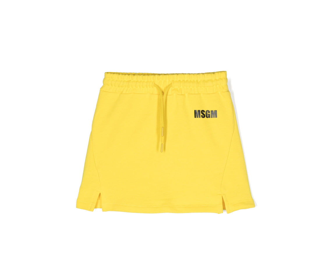 MSGM Kids Logo-print jersey skirt