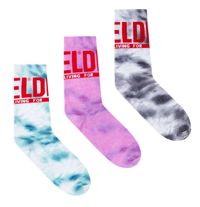 Diesel Marble-effect stretch-cotton socks (pack of three)