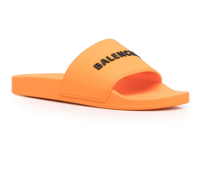 BALENCIAGA Logo Detail Pool Slides