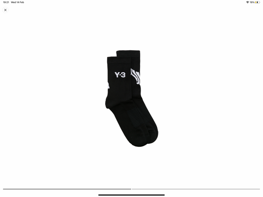Y-3 x Adidas logo socks