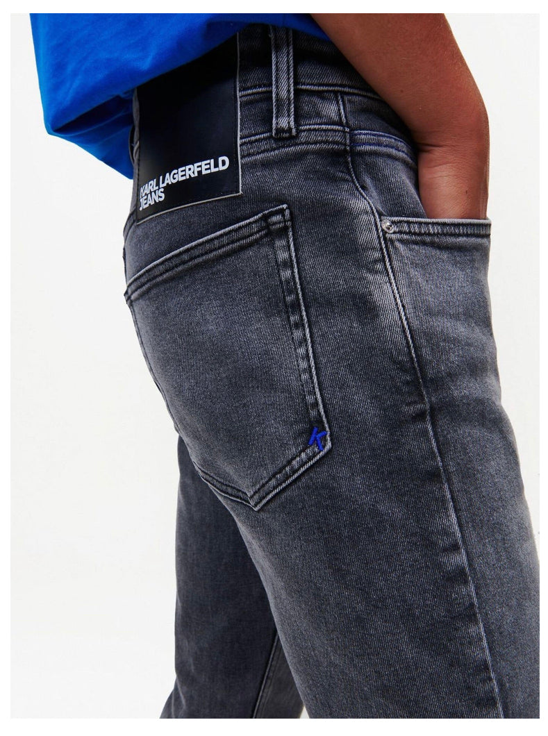 KARL LAGERFELD MID-RISE SLIM-CUT JEANS