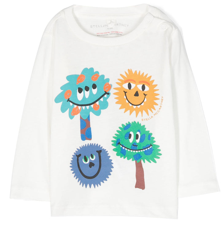 Stella McCartney Kids Monster Face-print cotton T-Shirt