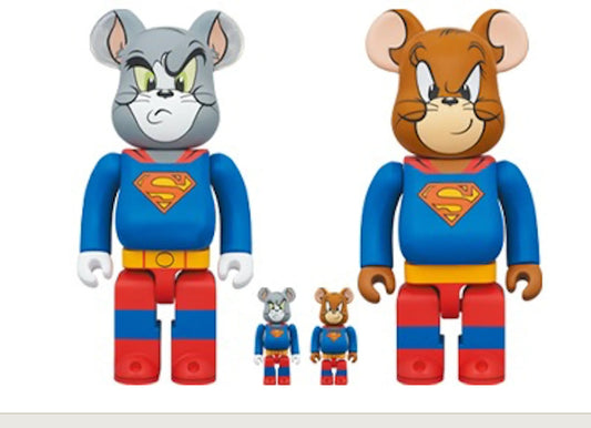 Bearbrick x Tom And Jerry As Superman 100% & 400% Set