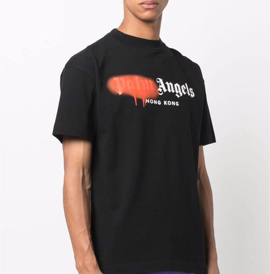 Palm Angels Hong Kong sprayed-logo T-shirt