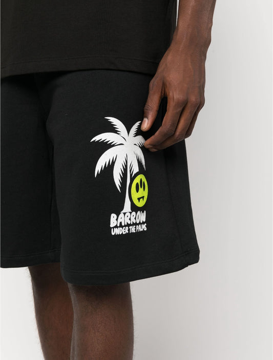 BARROW logo-print cotton-jersey track shorts