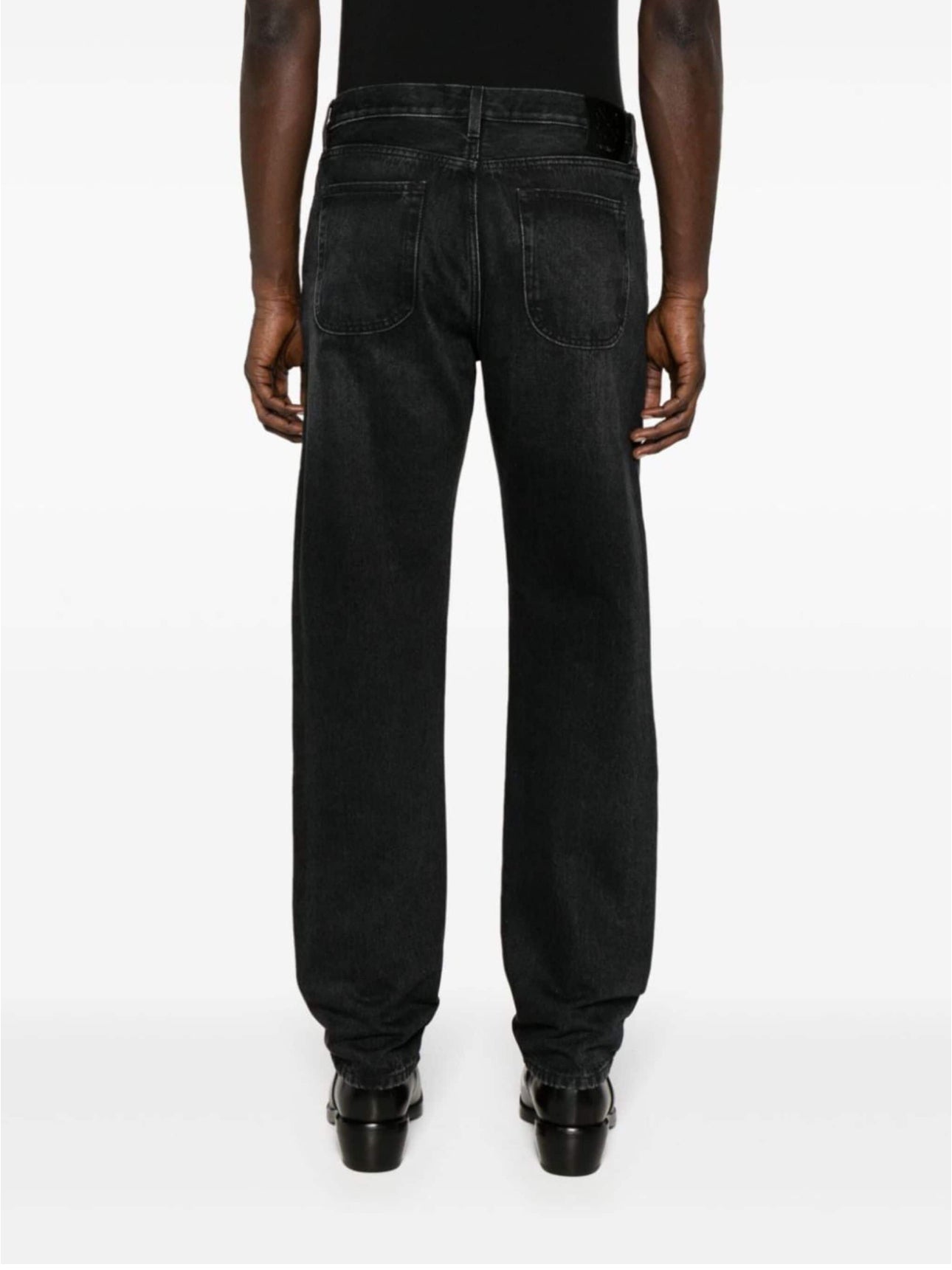 Off-White tapered-leg faded-effect jeans