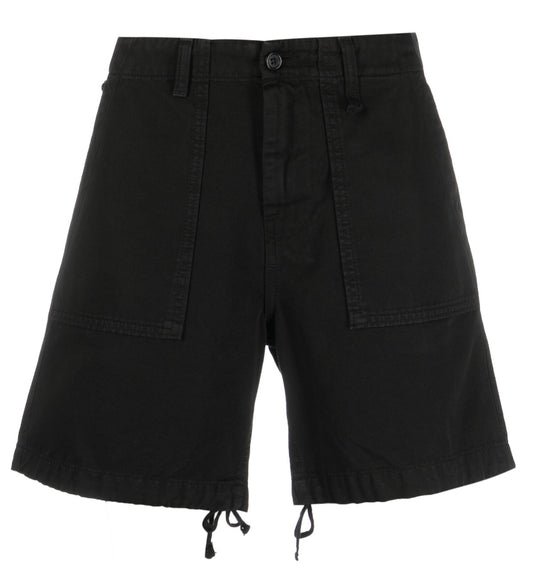 Haikure Drawstring-hem cotton denim shorts