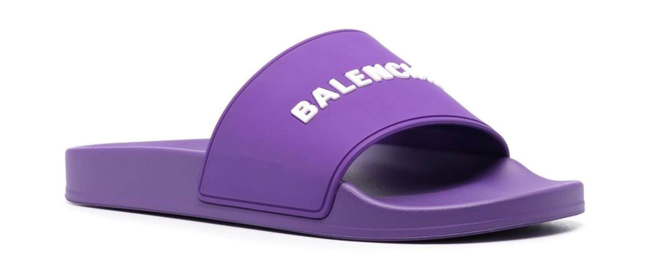 Balenciaga logo-print pool slides