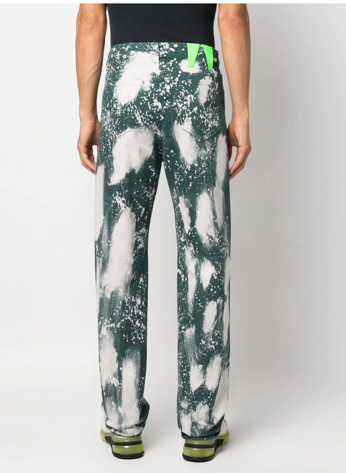 DARKPARK Paint splatter wide-leg jeans