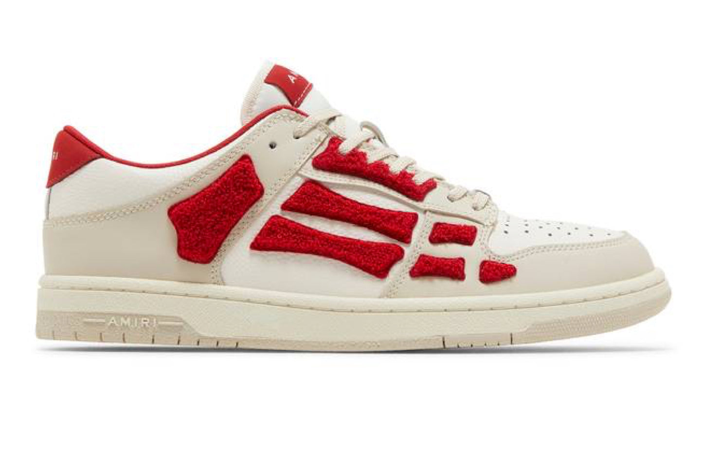 Amiri Skel Top Low 'White Red Chenille'