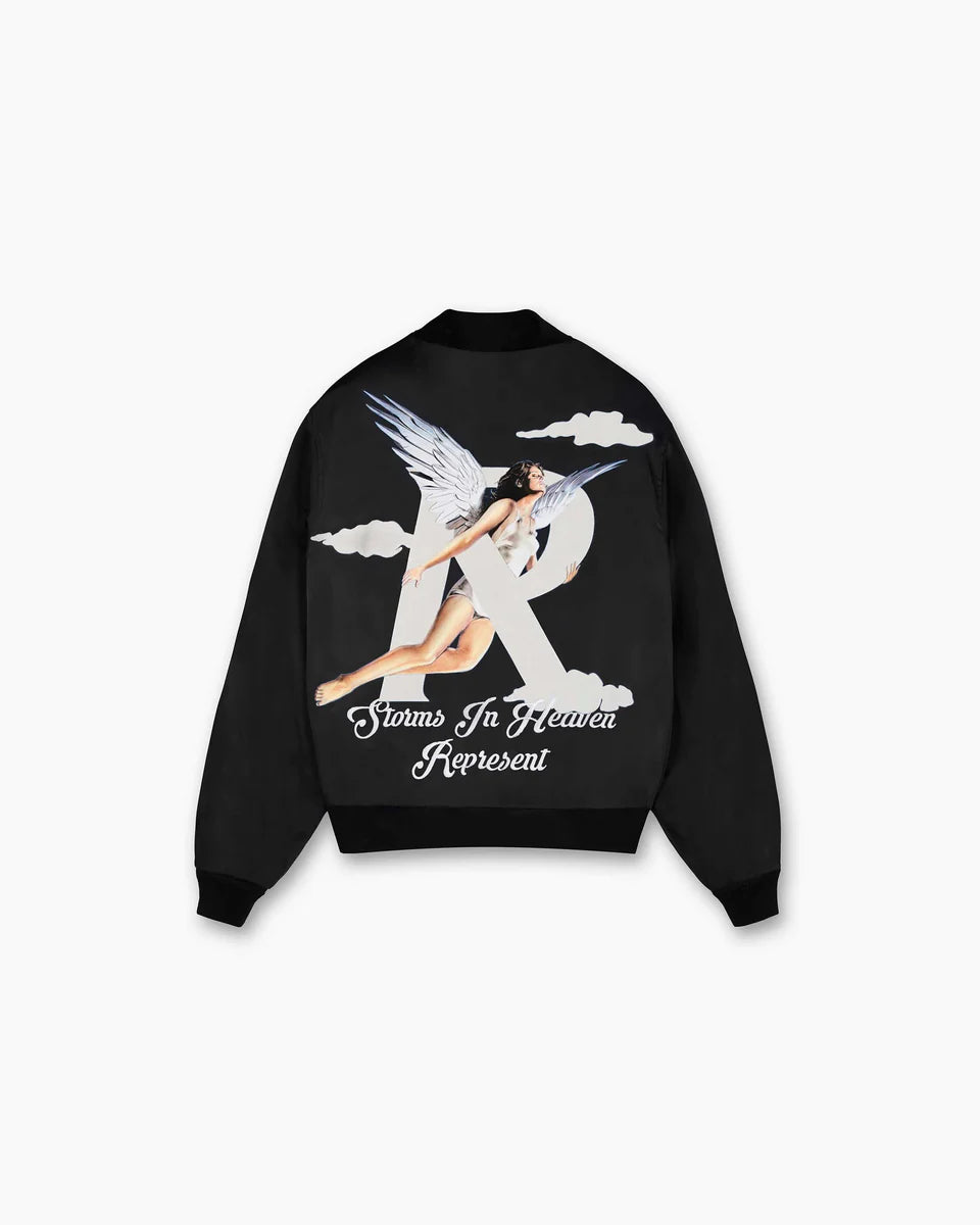 Represent storms in heaven souvenir bomber jacket